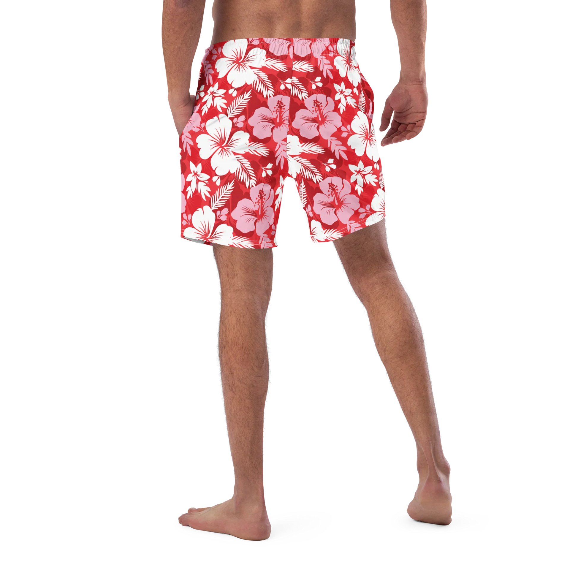 Pink Hibiscus Swim Trunks product image (9)