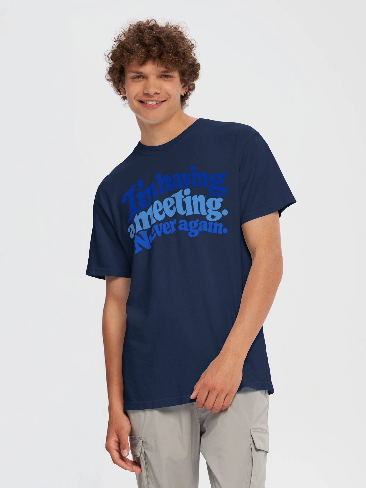 I'm Having a Meeting Never Again Men's Shirt product image (77)