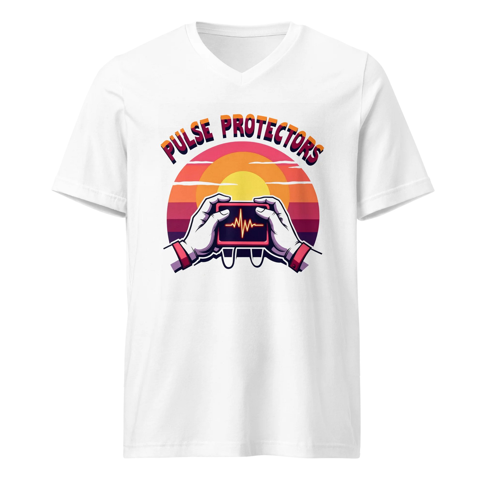 Heartbeat Sunset V-Neck Tee product image (5)