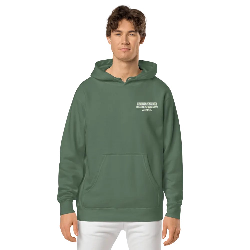 L.C. HEADPHONES ON (bubble design) embroidered pigment hoodie product image (3)