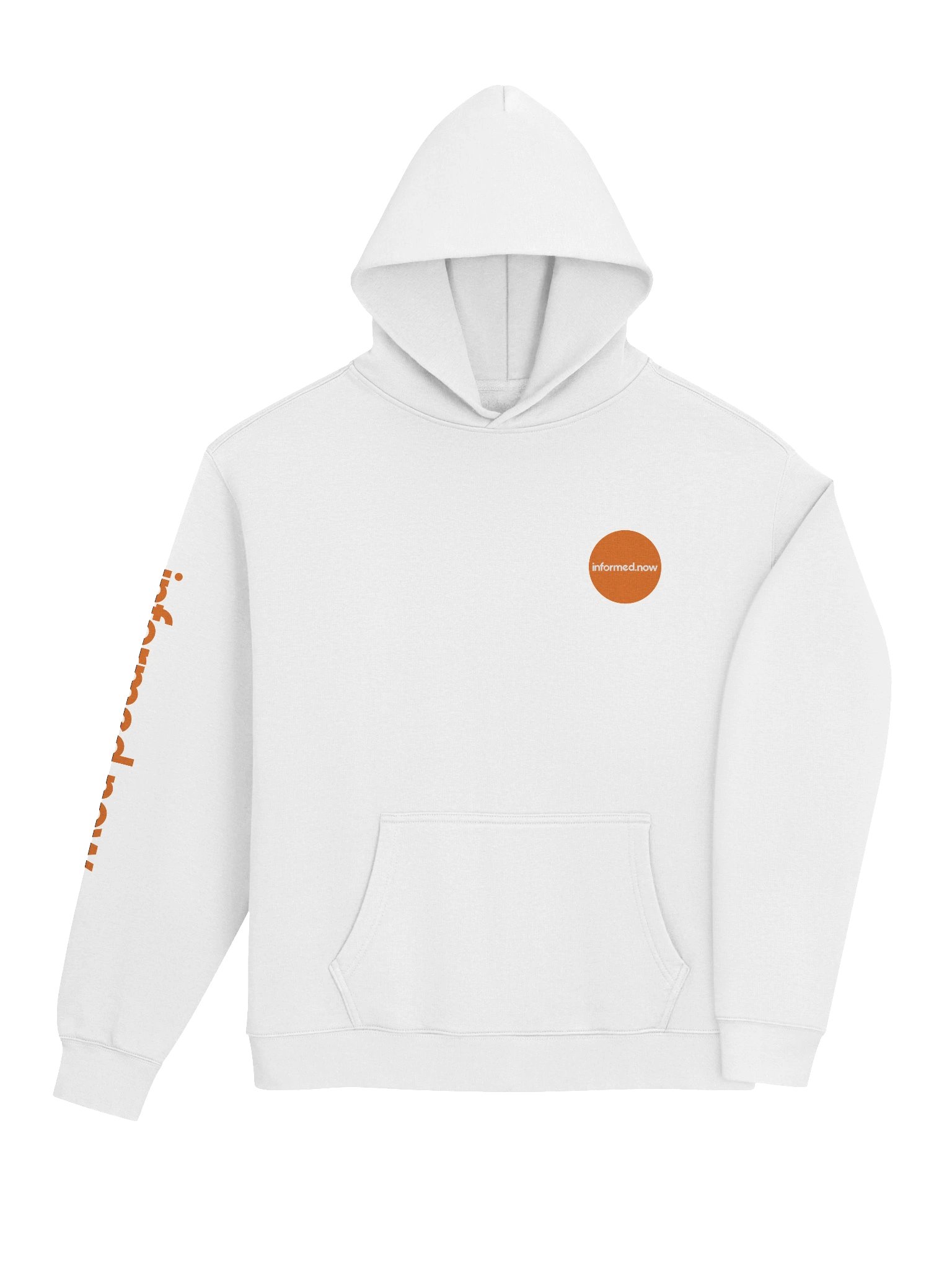 informed.now Unisex Premium Oversized Hoodie (White) product image (8)