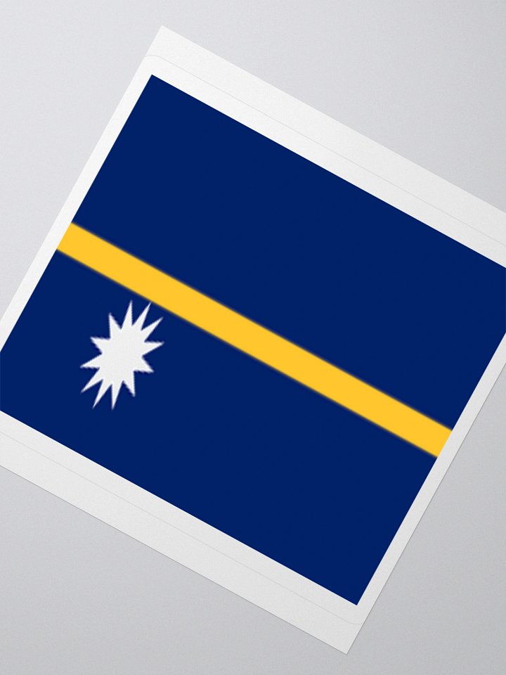Exclusive Nauru Flag Kiss-Cut Sticker by TDS Music - Unique Design (3" x 3", 4" x 4", 5.5" x 5.5") product image (6)
