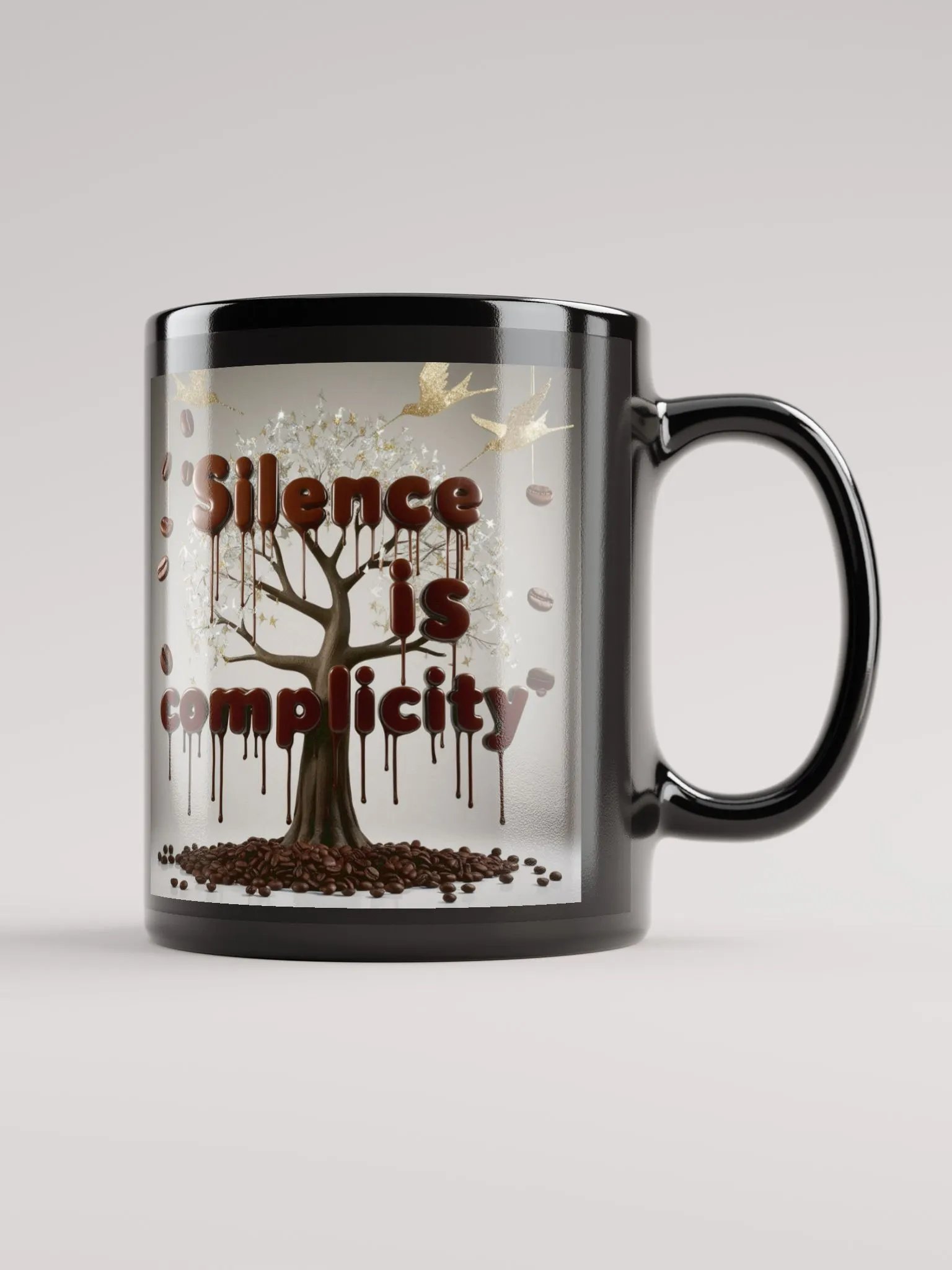 Silent Complicity Black Mug product image (3)
