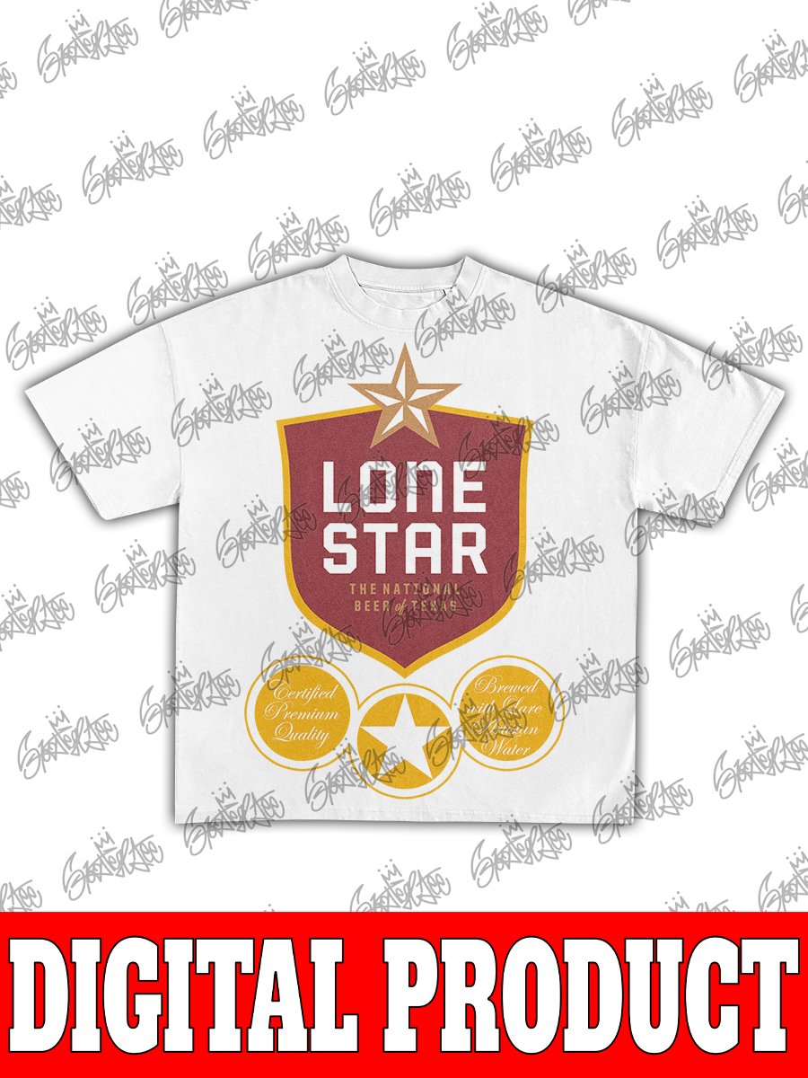 Lone Star Beer Texas National Beer Classic Logo Vintage Bootleg Graphic product image (2)