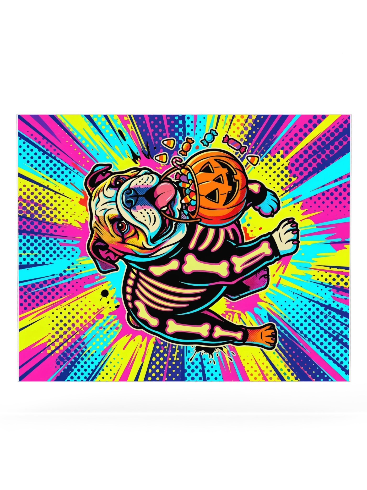 Skeleton Costume Bulldog Poster product image (20)