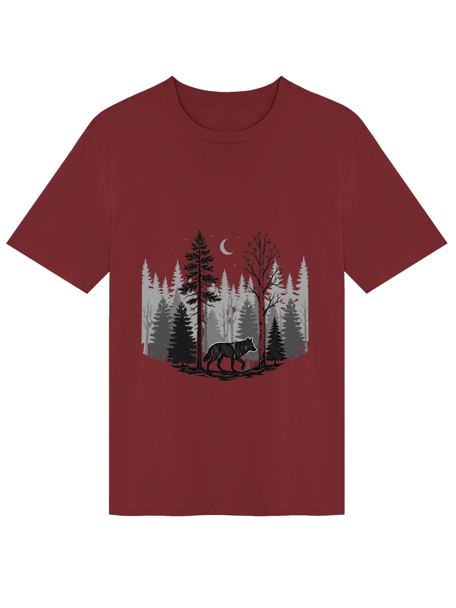 Midnight Forest Wolf T-Shirt product image (17)