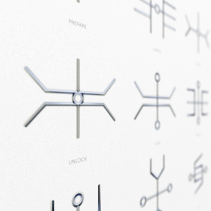 Sacred Circuits Poster (Vertical White Background) | Full 15 Bashar Glyphs for Meditation & Consciousness Expansion | Spiritual Wall Art product image (2)