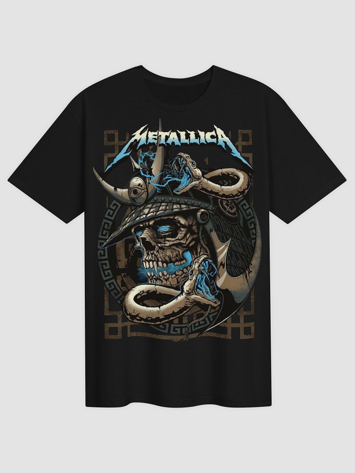 Metallica Warrior Skull T-Shirt | Horned Helmet Snake Dark Art Graphic Tee | Heavy Metal Collector Band Shirt product image (2)
