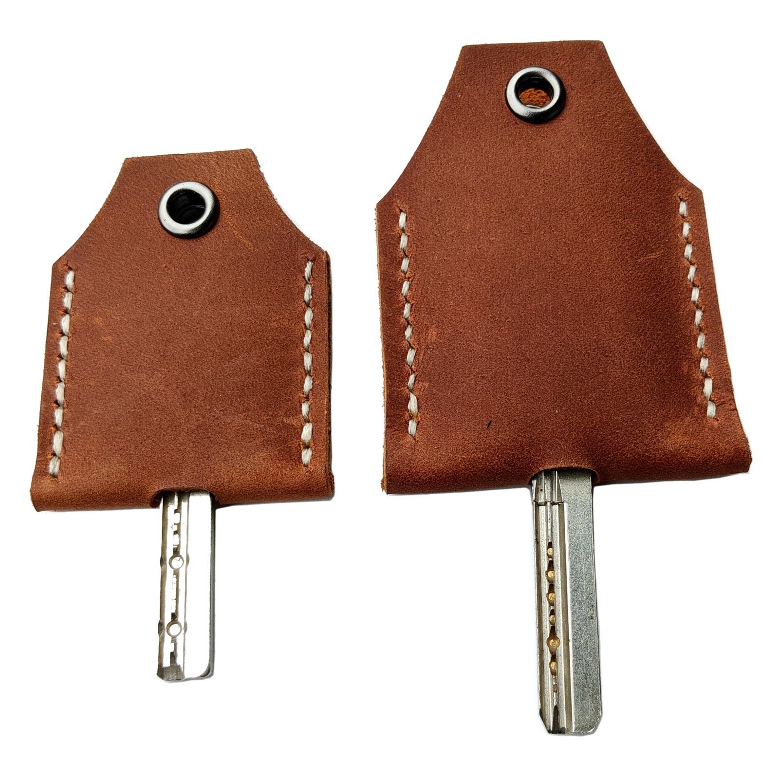 MEEBOY Personalized handmade leather key sleeve; Custom leather keychain; Protective Key cover for Broken Key product image (10)