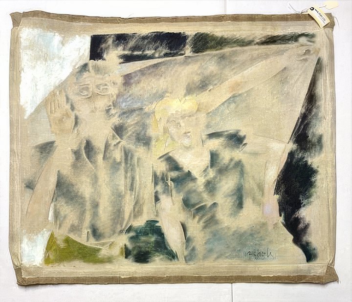 Couple with Veil (1986) (51" x 46") Rolled Canvas Original product image (1)