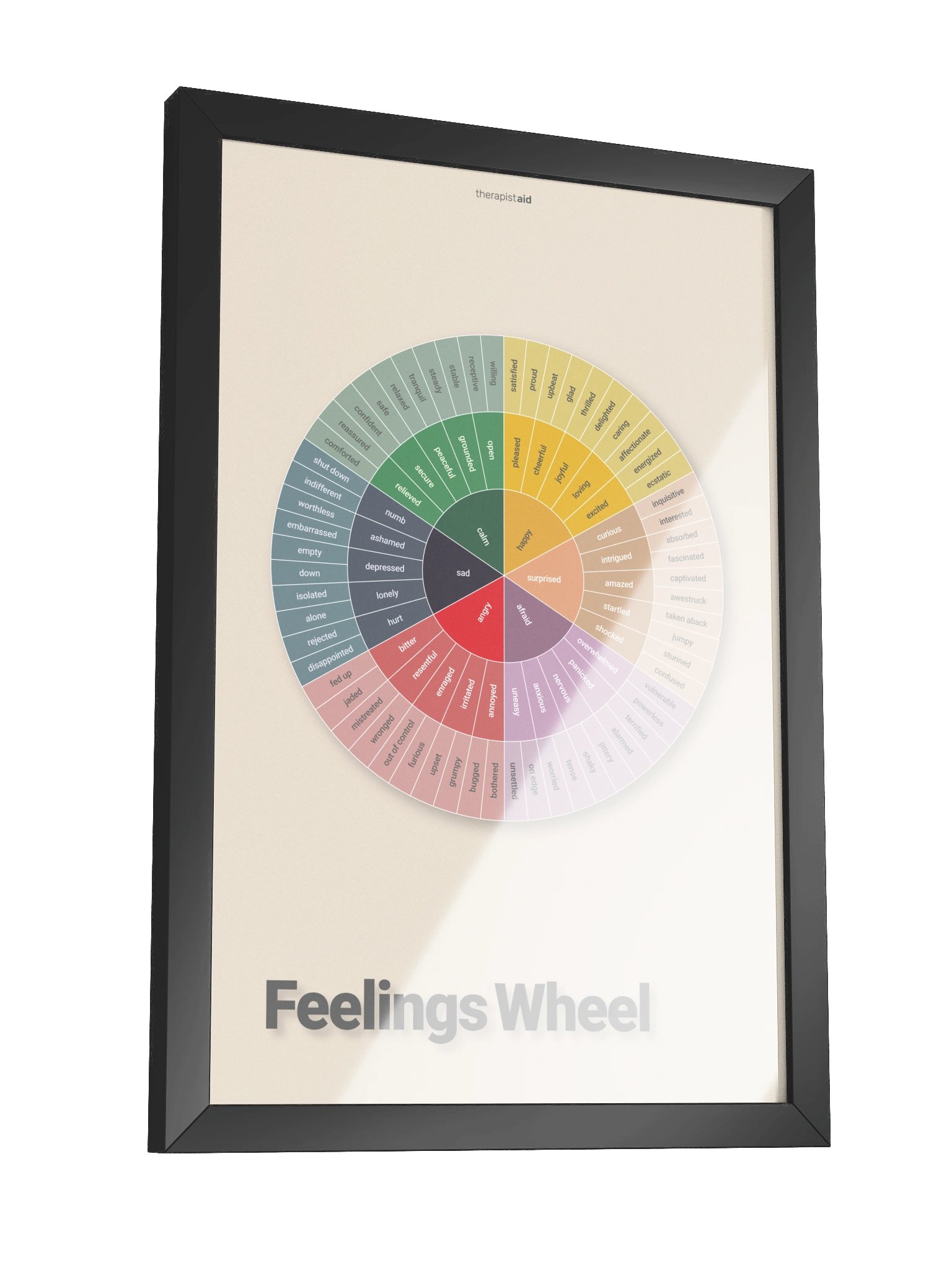 Feelings Wheel framed artwork (earth tones) product image (3)