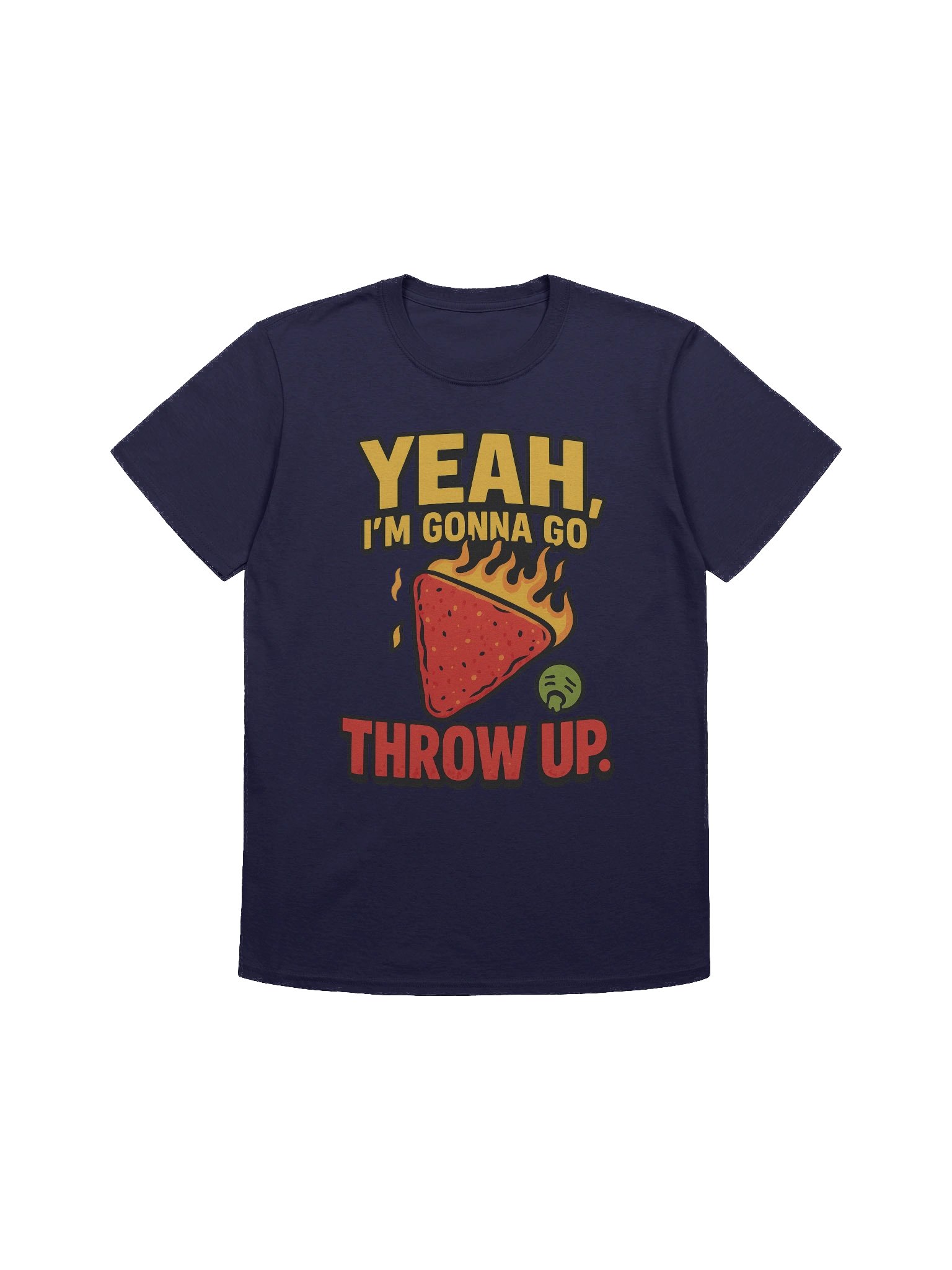 One Chip Challenge Funny T-Shirt | “Yeah, I’m Gonna Go Throw Up” Spicy Food Meme Tee product image (1)