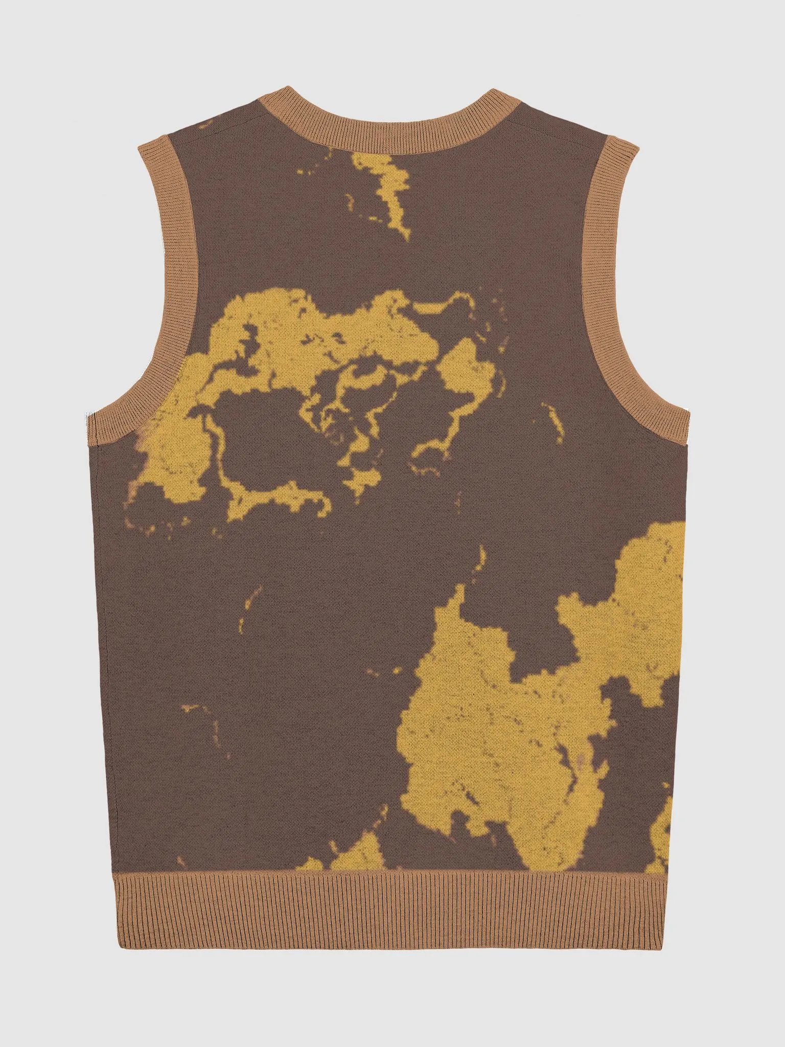 Almaera Cartography Cosy Camo Knitted V-Neck Vest product image (10)