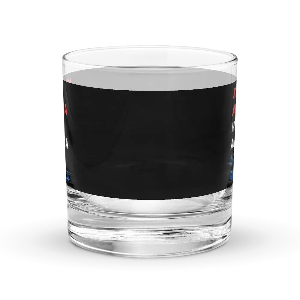 K A M A L A Red, White and Blue on Black Chromatic Rocks Glass product image (4)