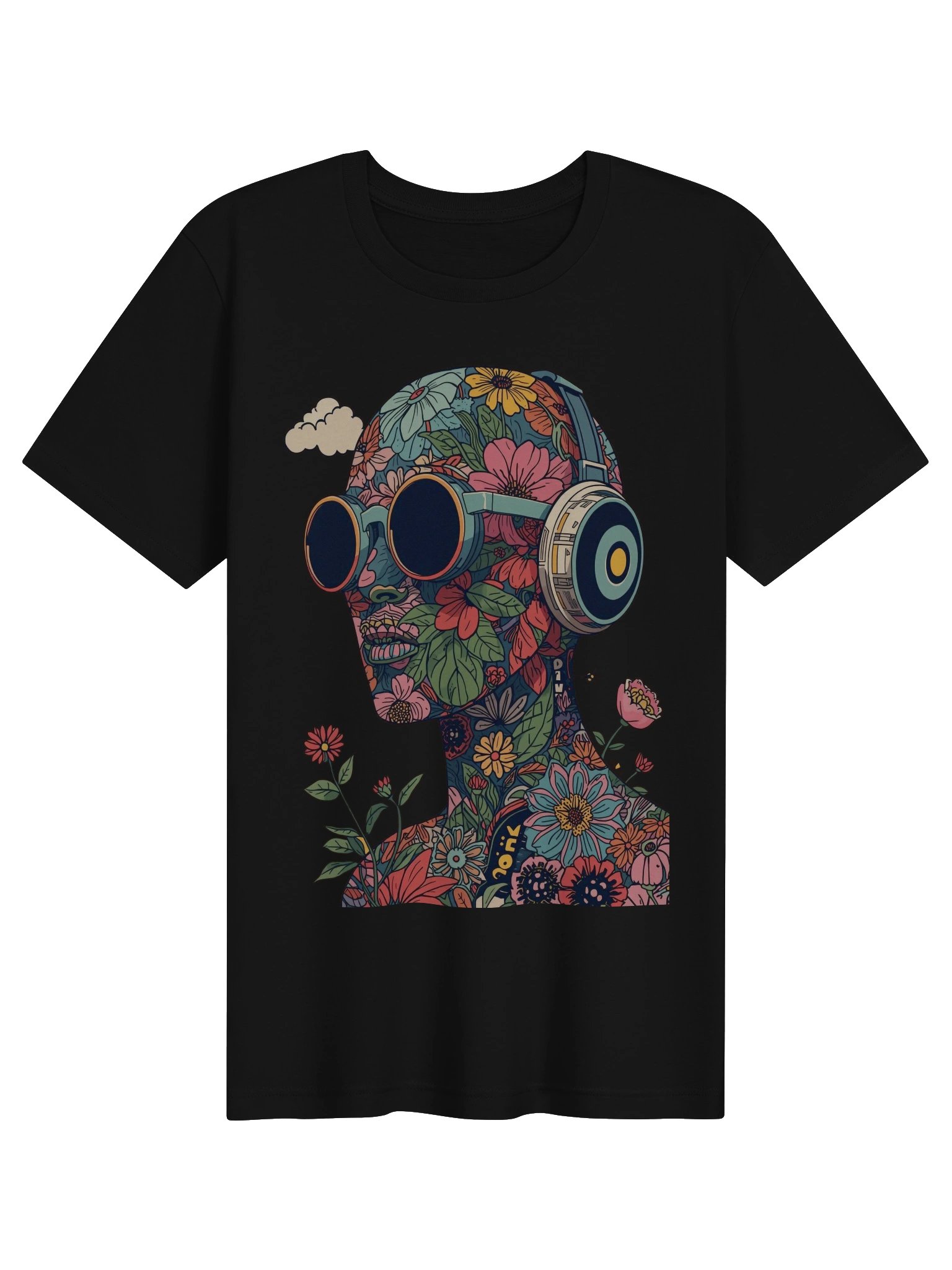 Floral Headphones Dream Supersoft Tee product image (1)
