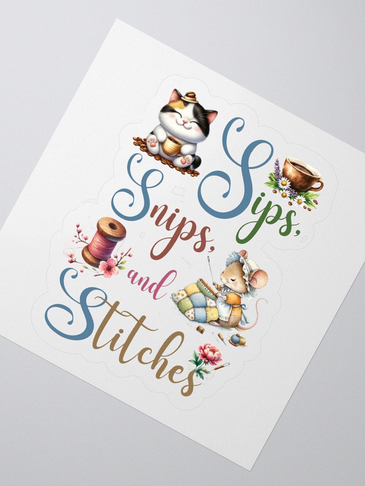 Whimsical Sips, Snips and Stitches Stickers product image (6)