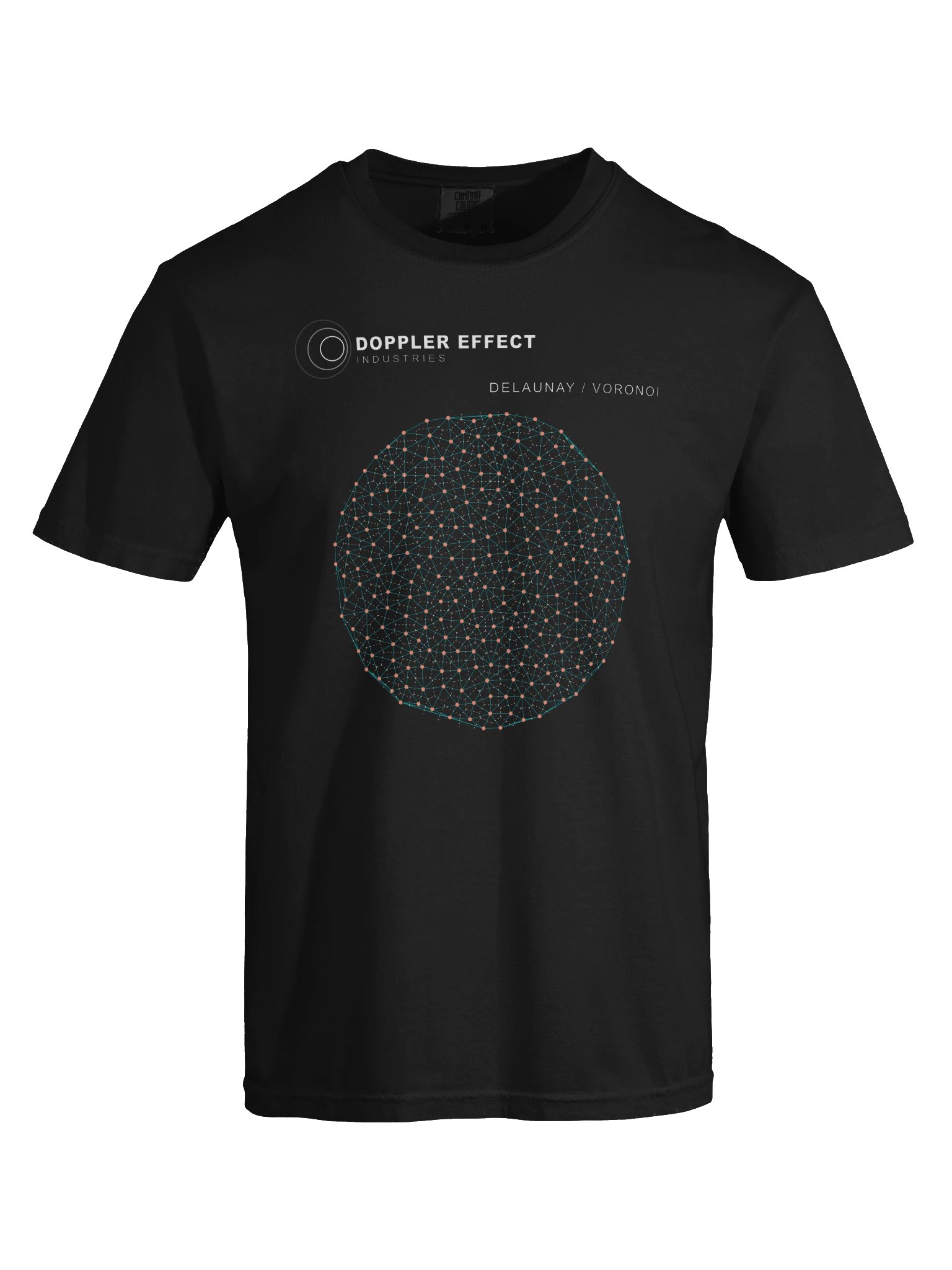 Delaunay Voronoi T-Shirt – Teal, Cream & Coral product image (33)
