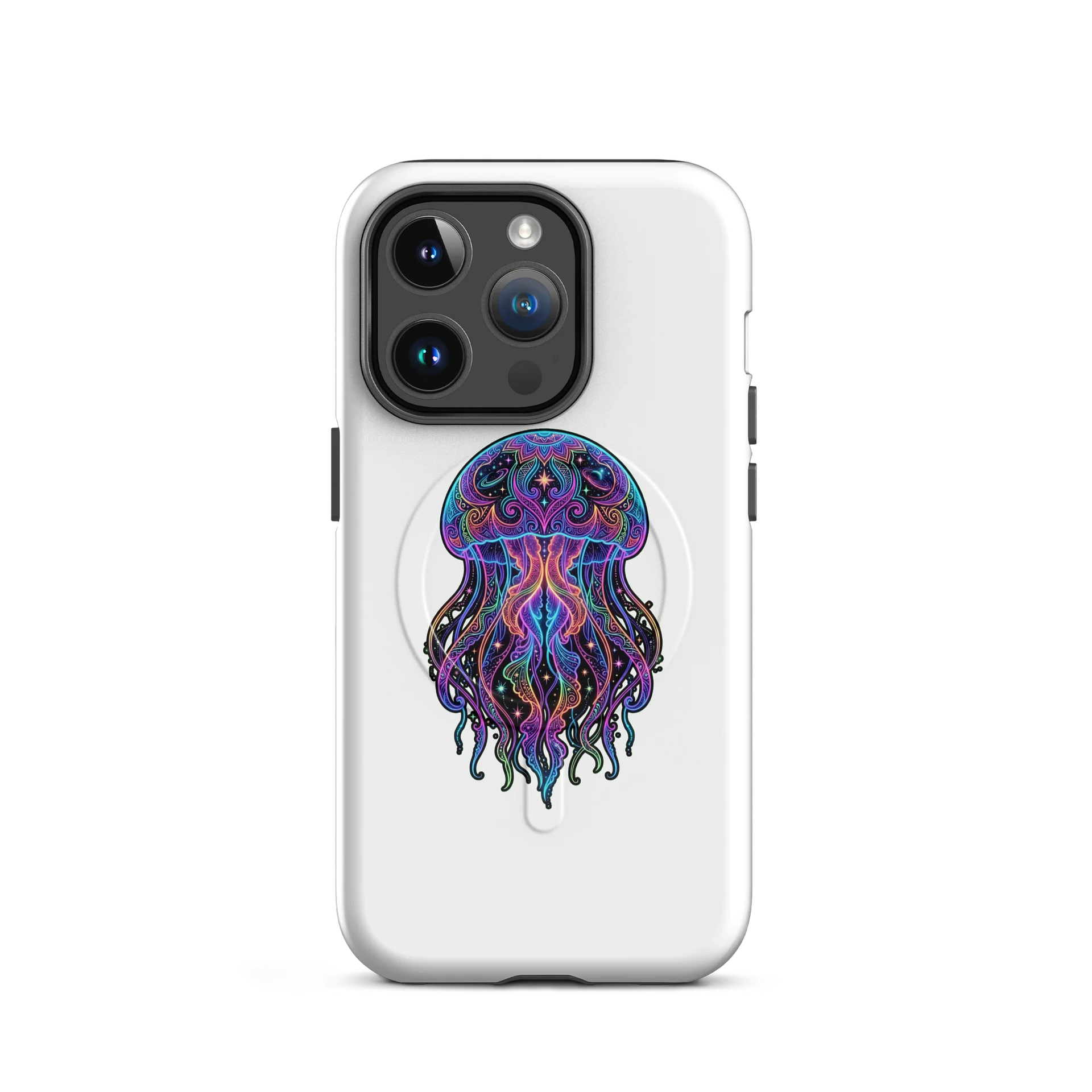 Intricate Neon Jellyfish Phone Case product image (3)