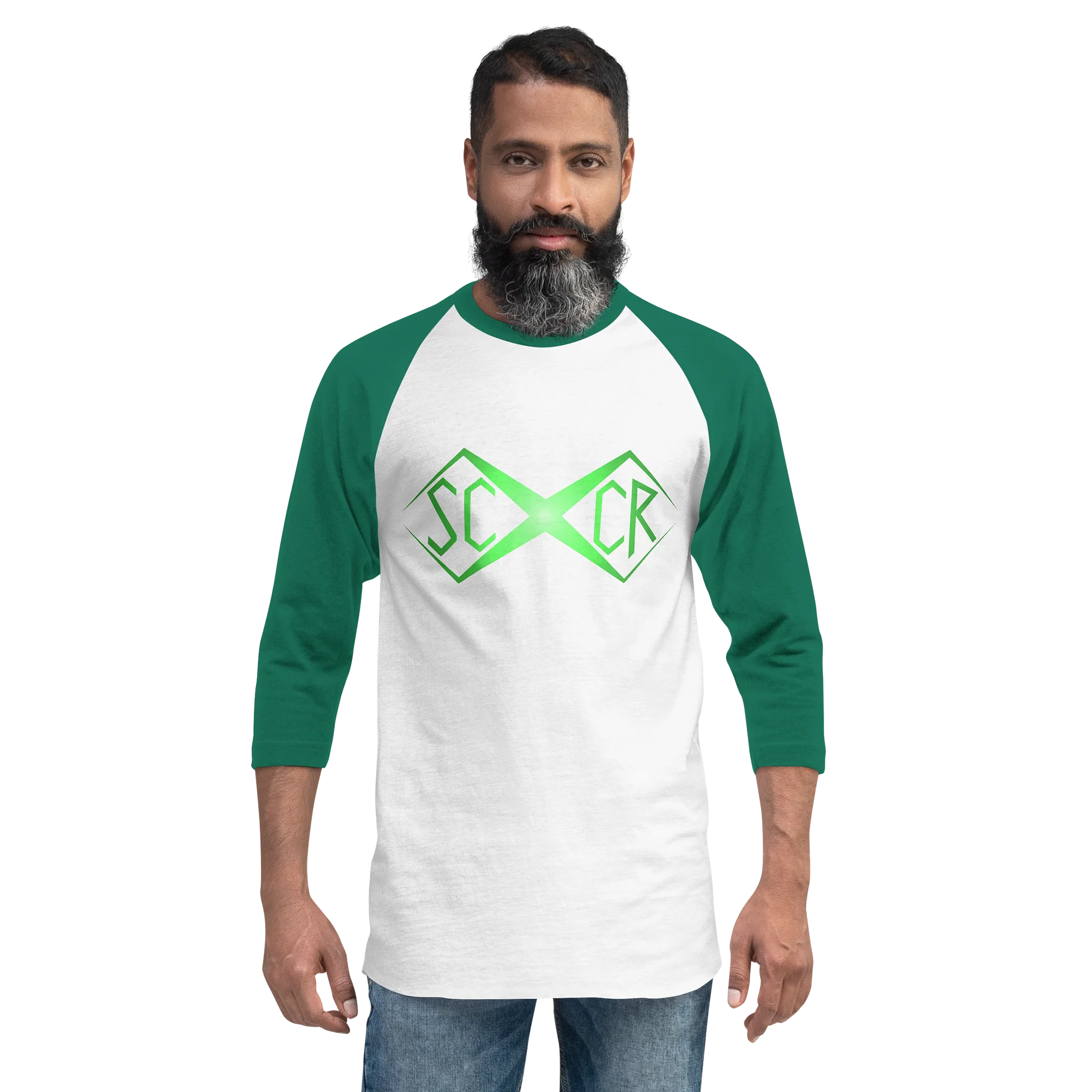 Green X Baseball Raglan product image (2)
