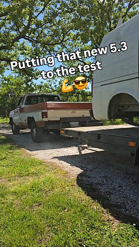 Jerry's off with a load of scrap metal, and putting his new swap to the test today! 💪😎 #squarebody #lsswap #c20 #likearock #c...