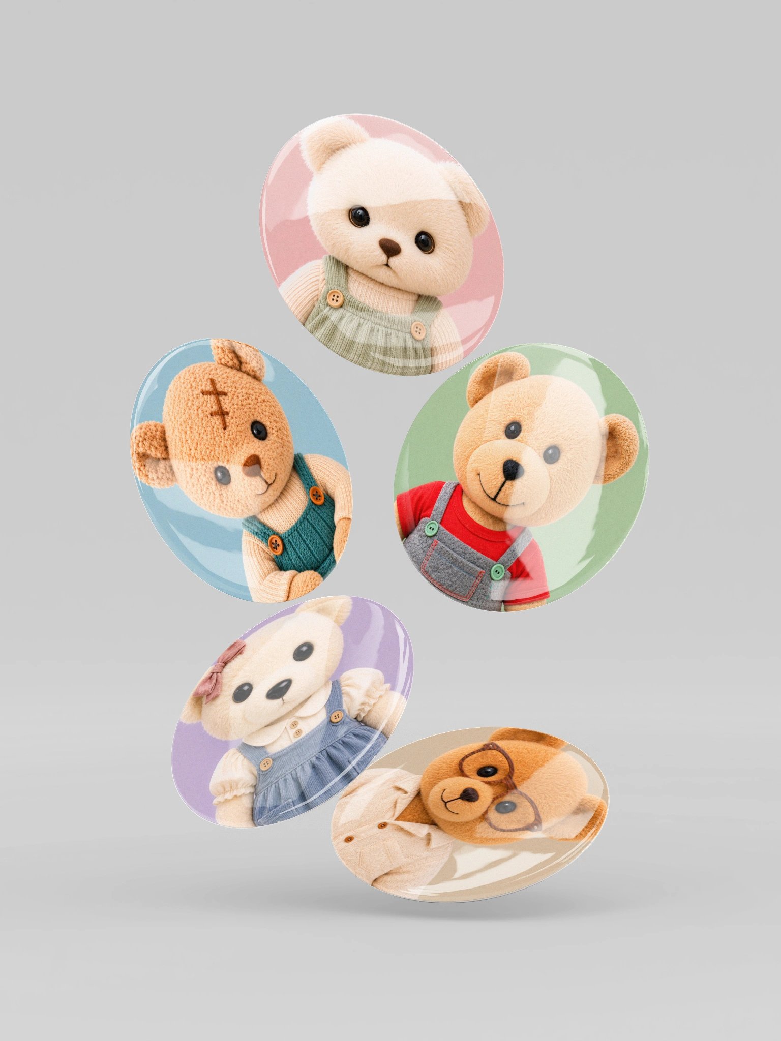 Meet the Bears of Plushtropolis | 5-Piece Collectible Pin Set product image (4)