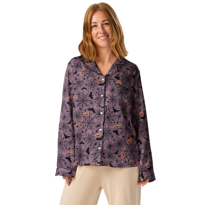 Retro Halloween Pajama Shirt in Purple product image (1)