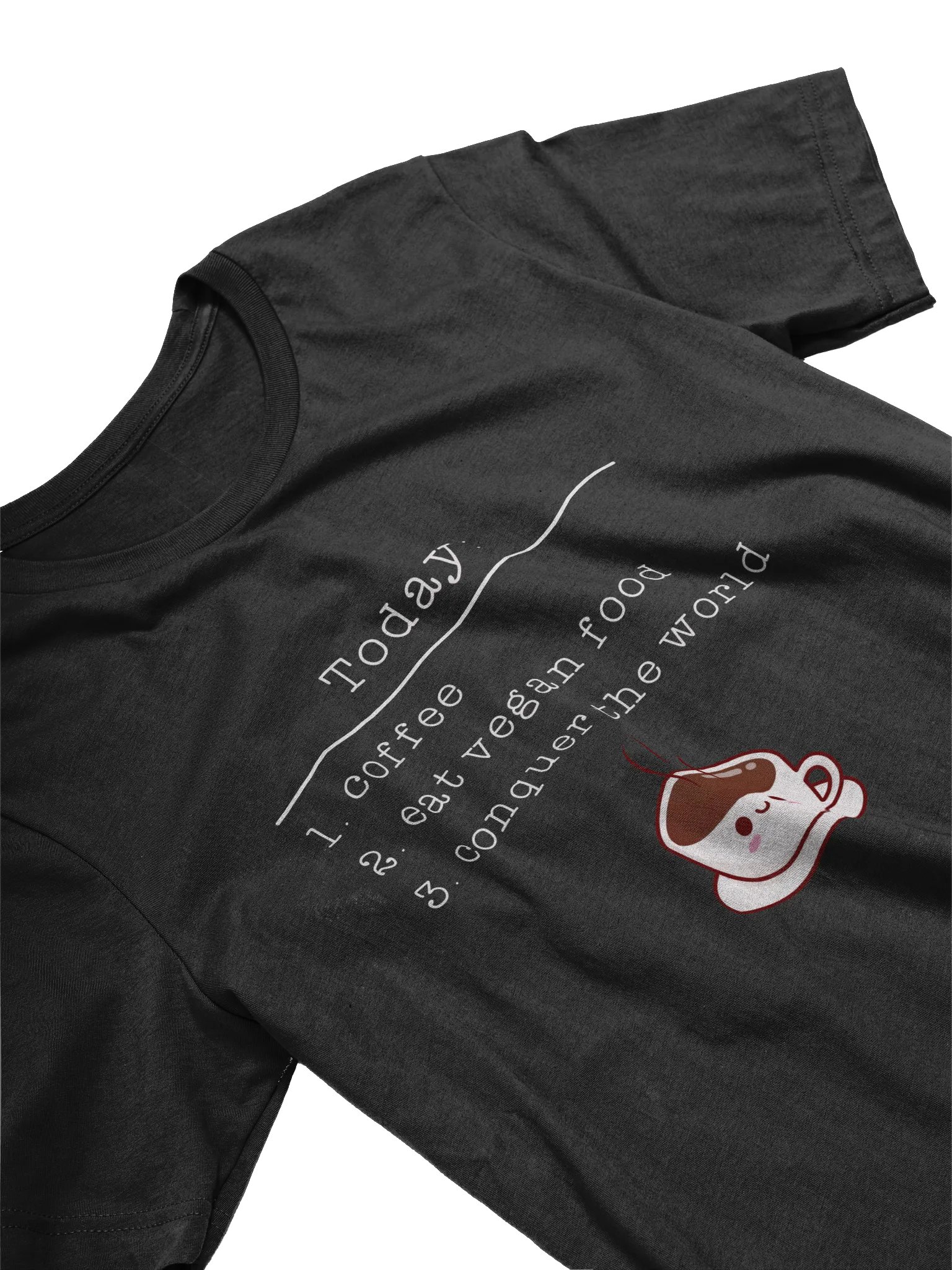 “Vegan Conquers the World” Unisex Black T-Shirt product image (3)