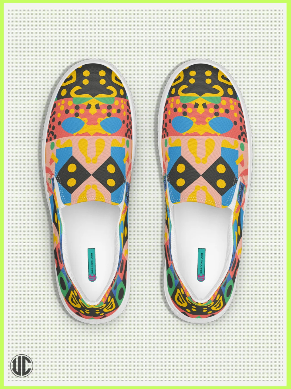 UnkoCon – Vivid Memphis Style Women’s Slip-On Shoes product image (1)