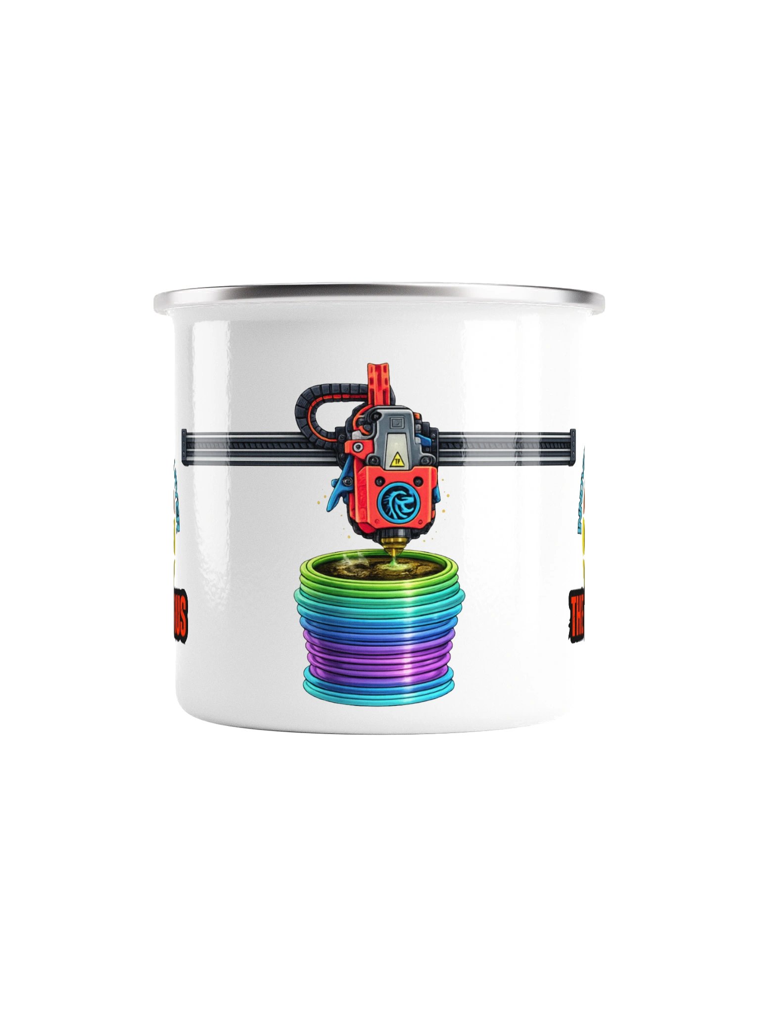 The Printasaurus Enamel Mug product image (1)