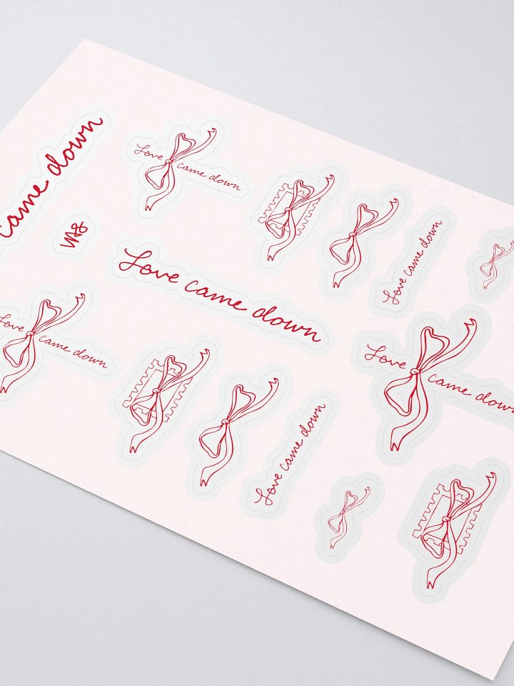 Love Came Down (Sticker Sheet) product image (2)