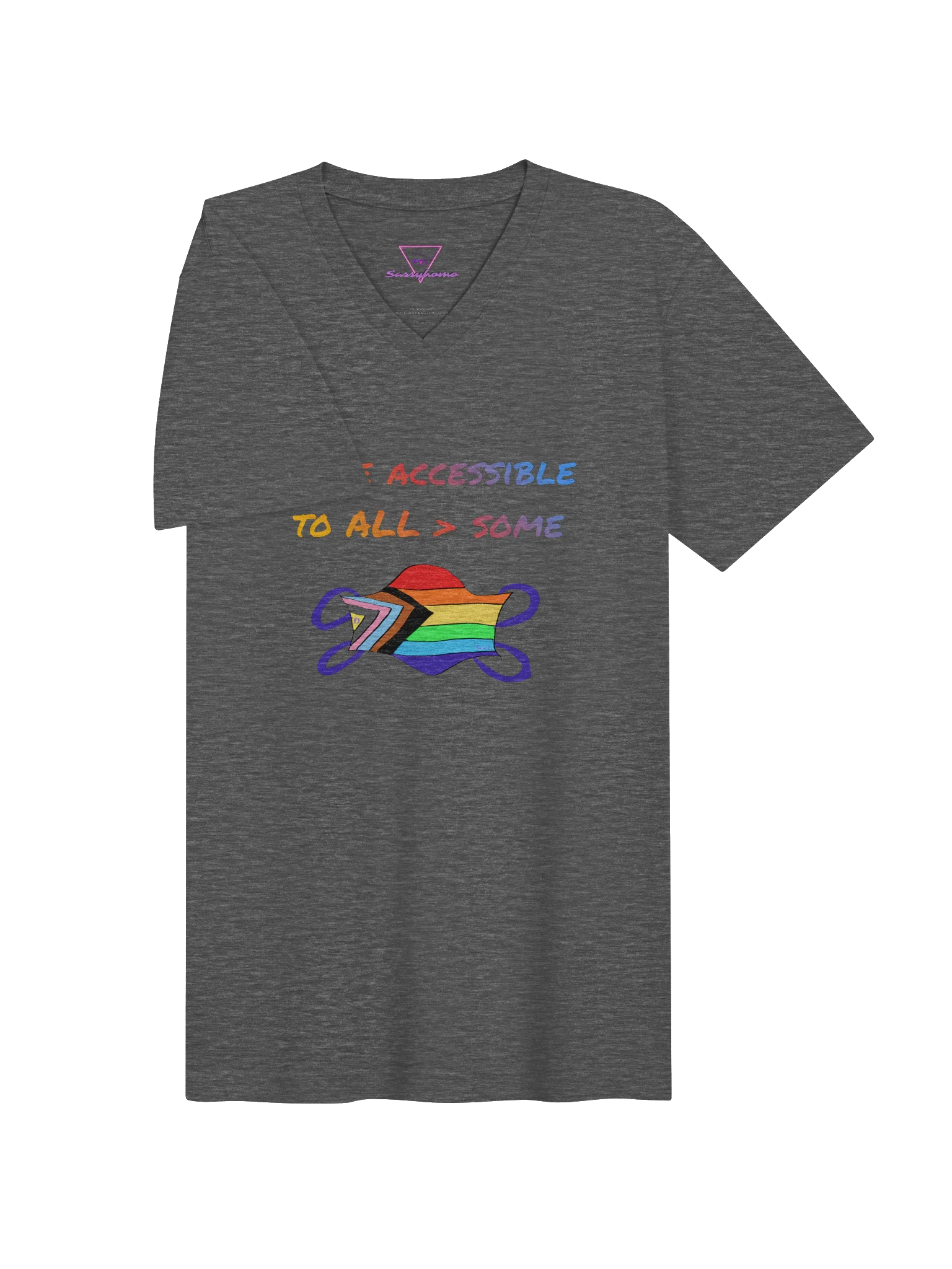 Pride Accessibile To All > Some V-neck tee product image (13)