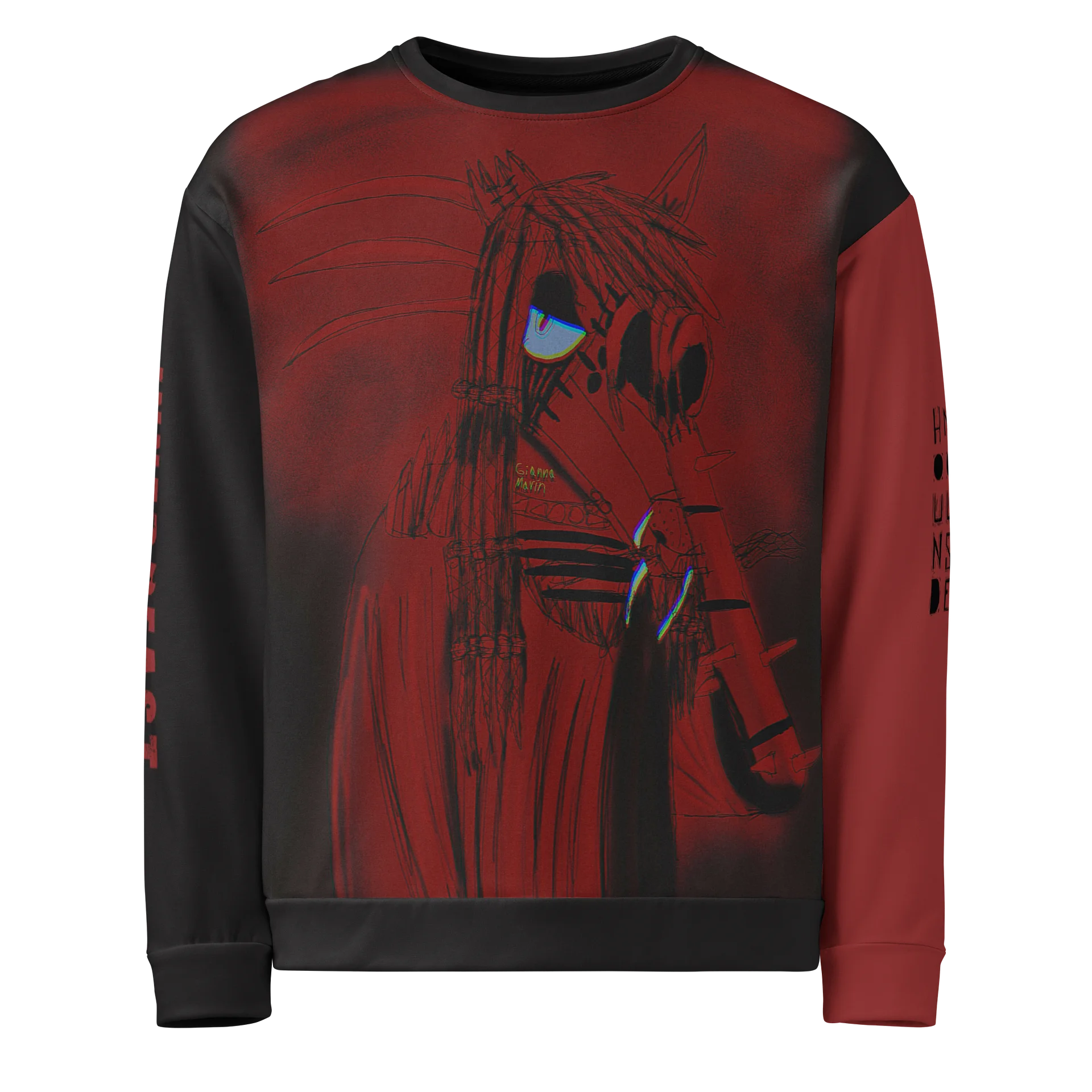 Inner Beast All-Over Print Unisex Sweatshirt by Houndmouse Art product image (1)