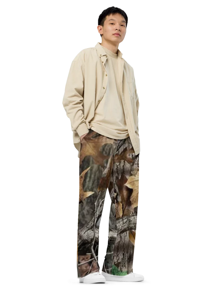 All-over print unisex wide-leg pants Camo product image (1)