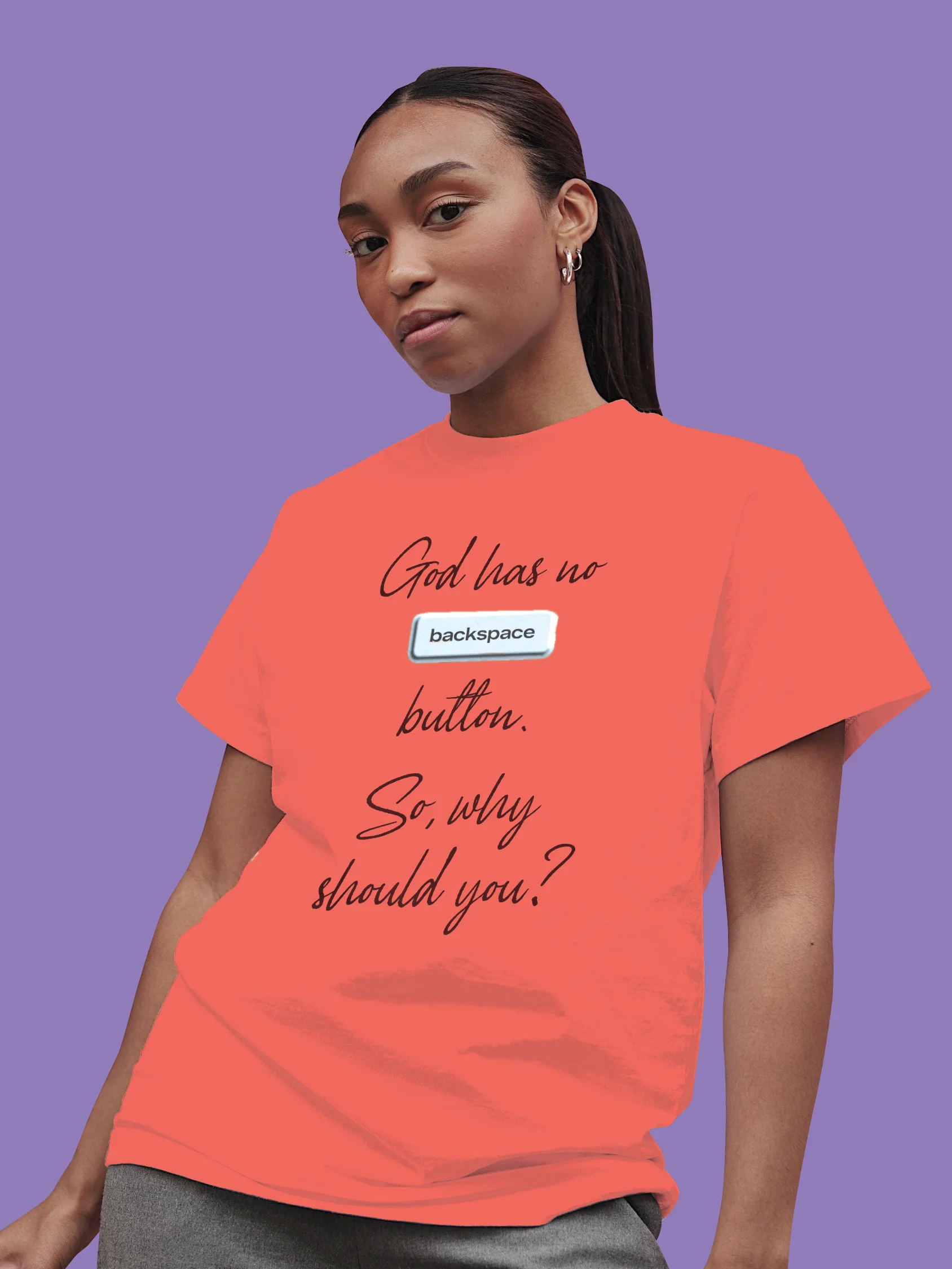 "God Has No Backspace" Graphic Tee product image (1)