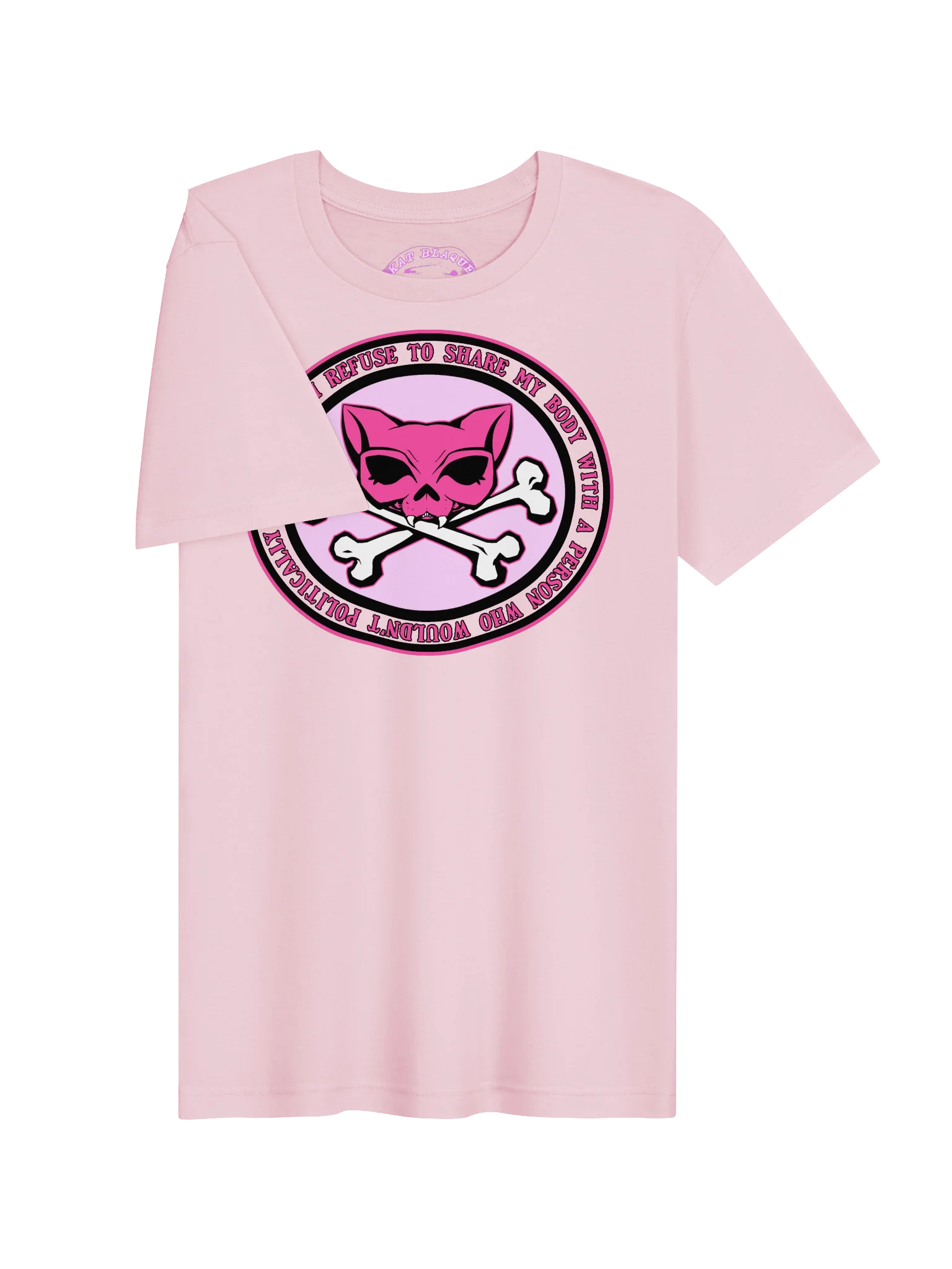 I Refuse Pink Kat Skull Shirt product image (3)