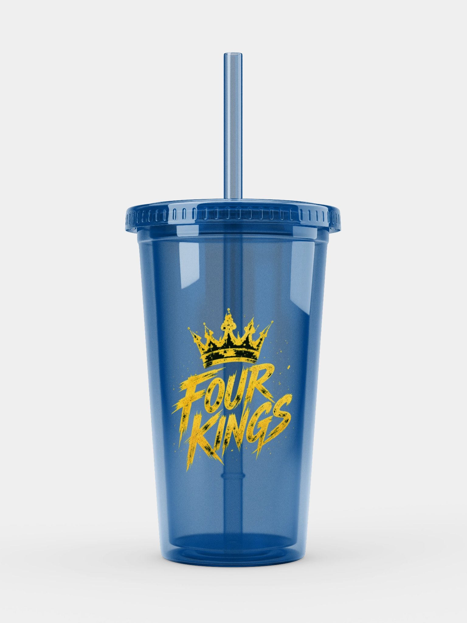 FOUR KINGS Double Wall Clear Plastic Tumbler product image (1)
