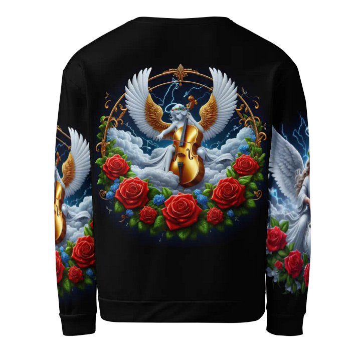 Angels making Music with a Cello - All-Over Unisex Sweatshirt #2 product image (2)