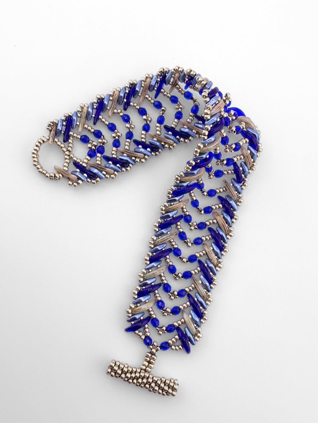 Mata Hari Beaded Crescent Bracelet - Blue product image (5)