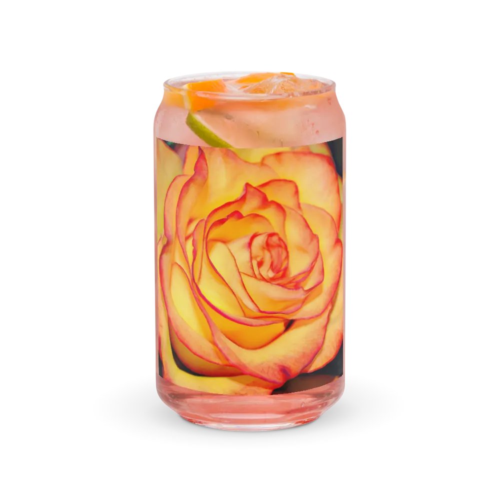 Bright Orange Rose Can Shaped Glass product image (37)