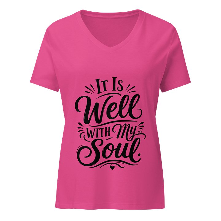 It Is Well With My Soul V-Neck Tee product image (1)