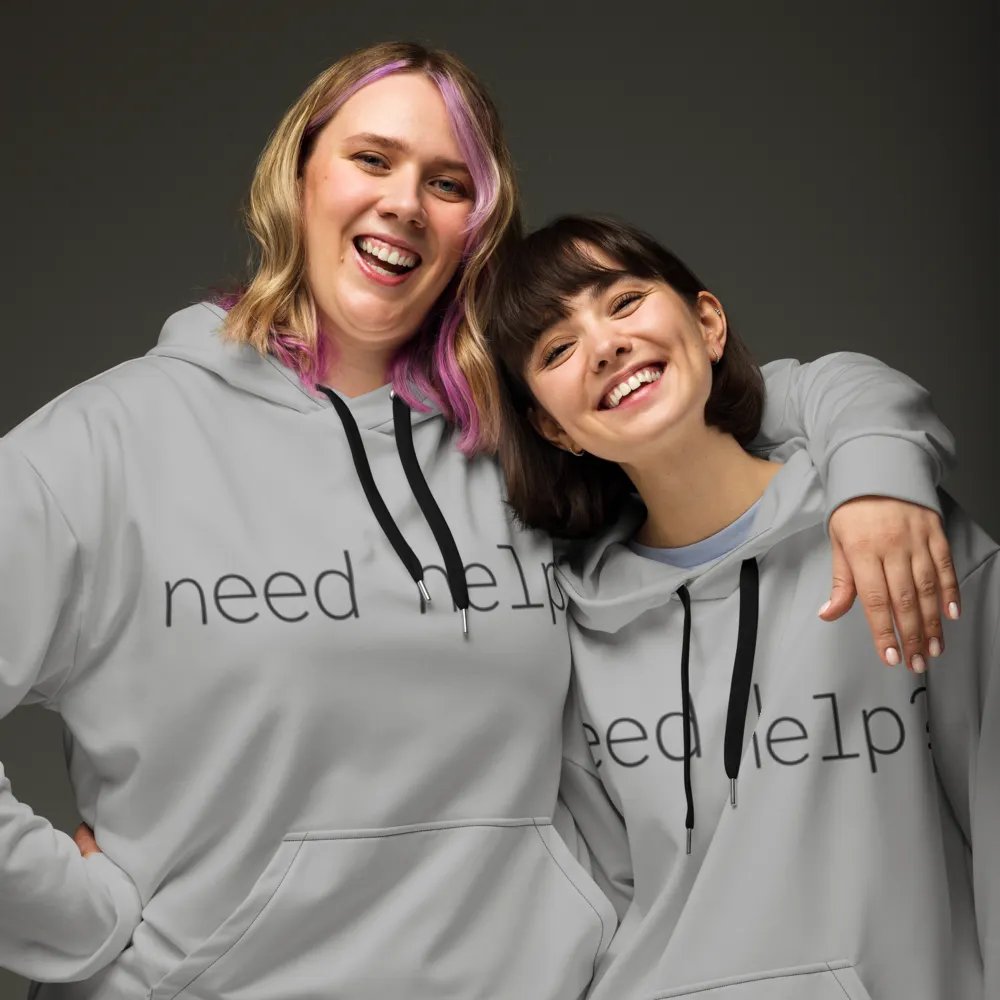 need help? RTFM! hoodie (grayscale mode) product image (9)