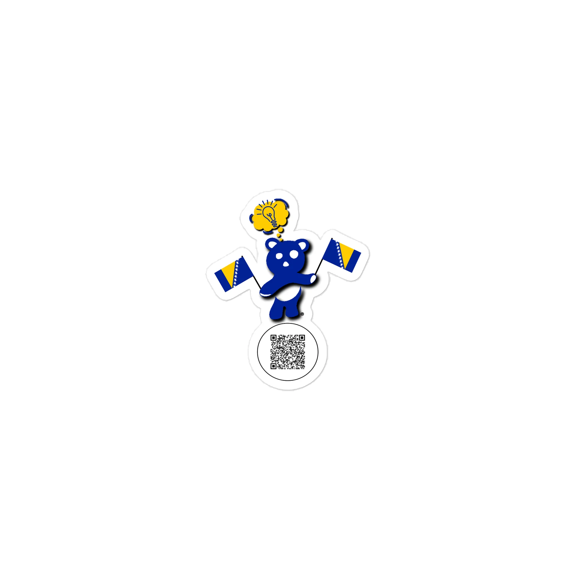 Bosnia-Herzegovina — Country Bear Sticker | BehrBrained Media product image (1)
