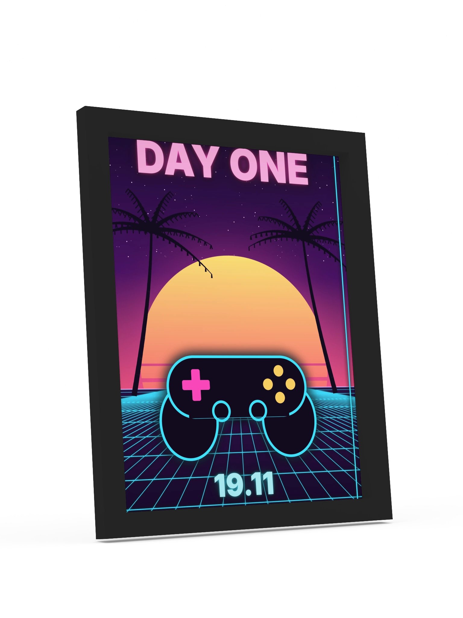 Day One 19.11 – Neon Framed Poster product image (4)