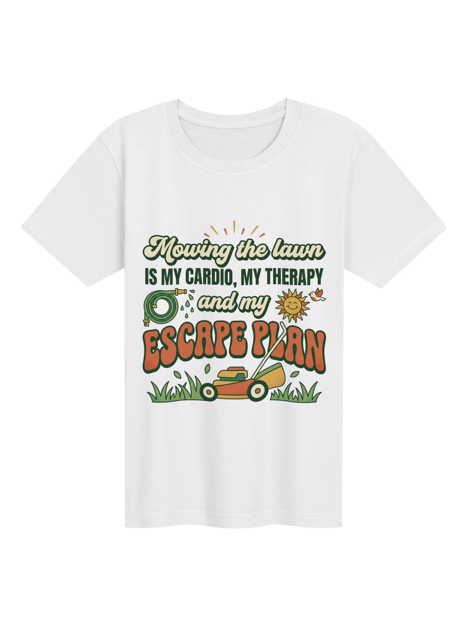 Mowing The Lawn Is My Cardio My Therapy And My Escape Plan Shirt product image (1)