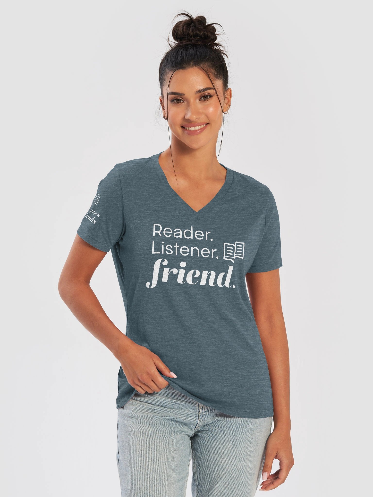 BP&F Reader. Listener. Friend. | V-Neck Tee product image (9)