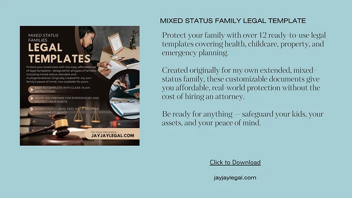 The Mixed StatusFamily Protection Legal Template Bundle Discount product image (1)
