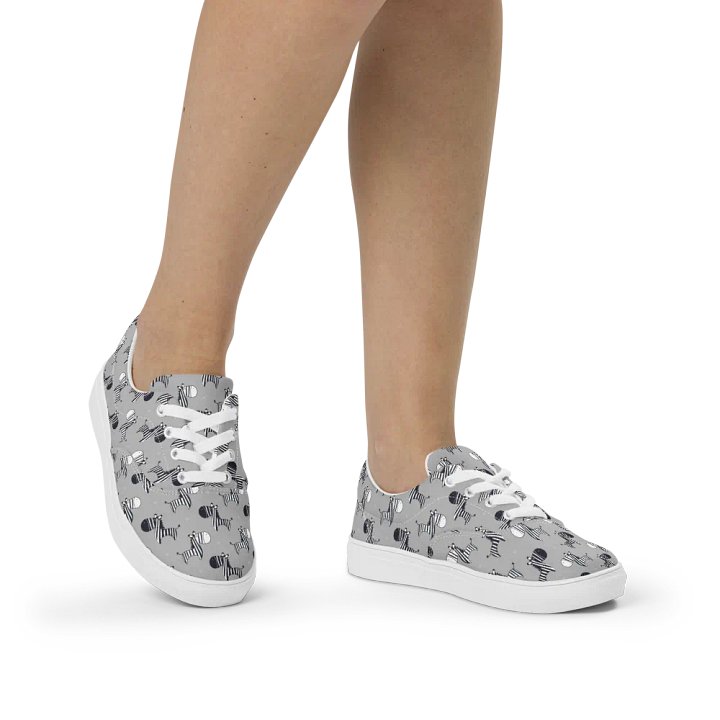 Kawaii Mystique Zebra Lace-up Canvas Shoes product image (2)