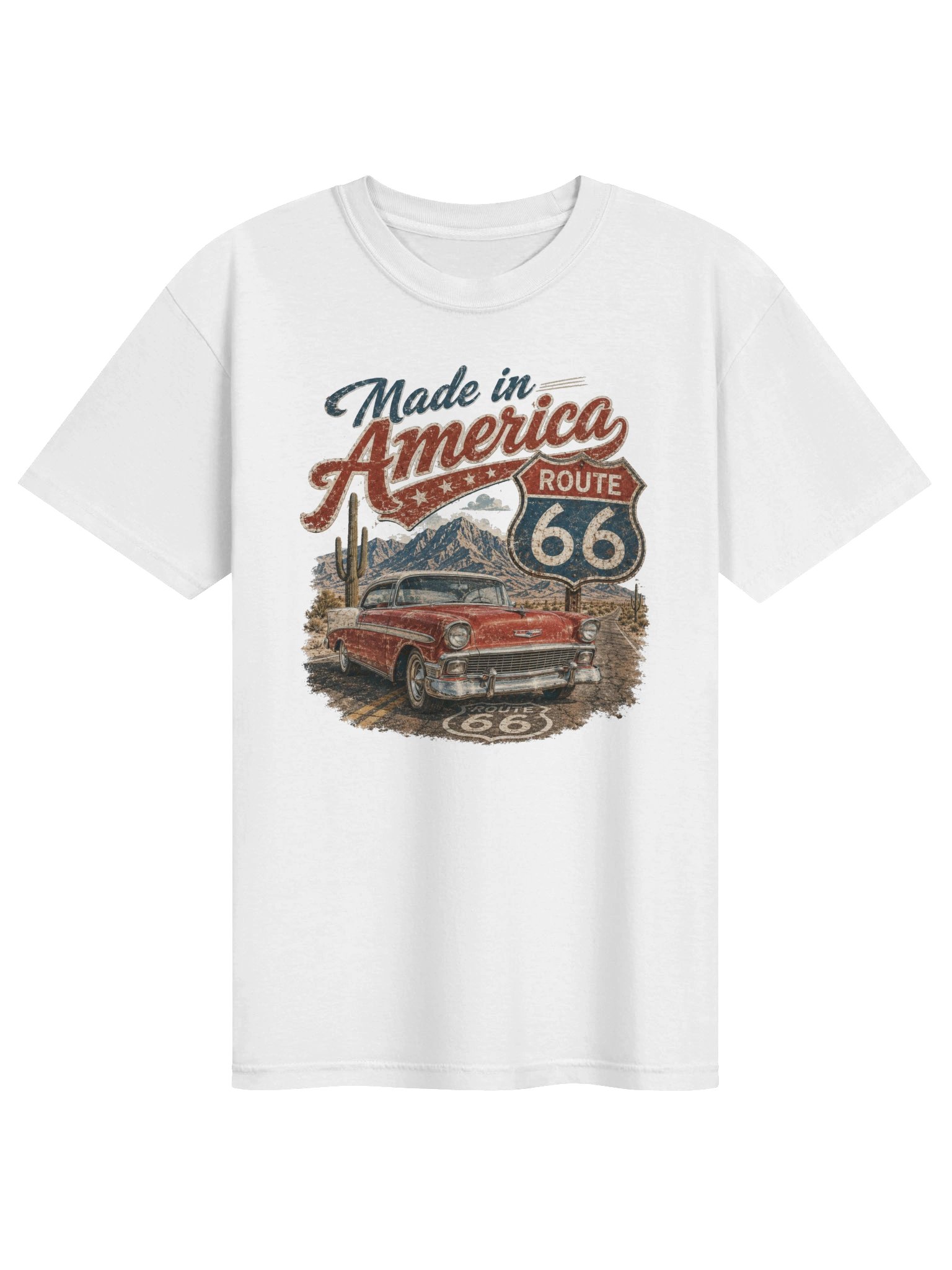 Route 66 T-Shirt | Made in America Vintage Road Trip Americana Graphic Tee product image (2)