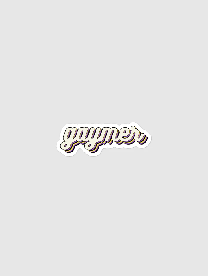 GAYMER STICKER - NONBINARY PRIDE product image (1)