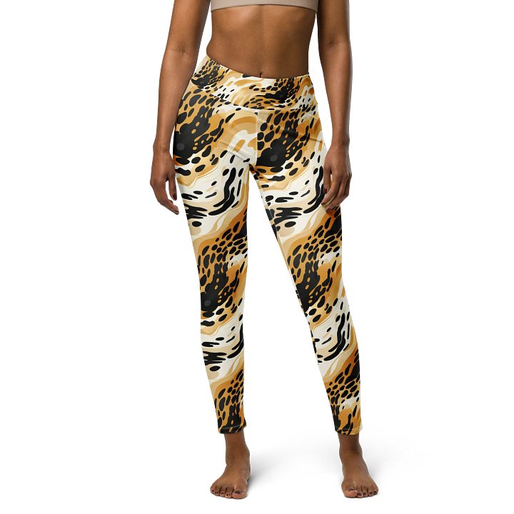 Tiger Stripes Leggings - Wild Orange, Black & White Pattern product image (1)